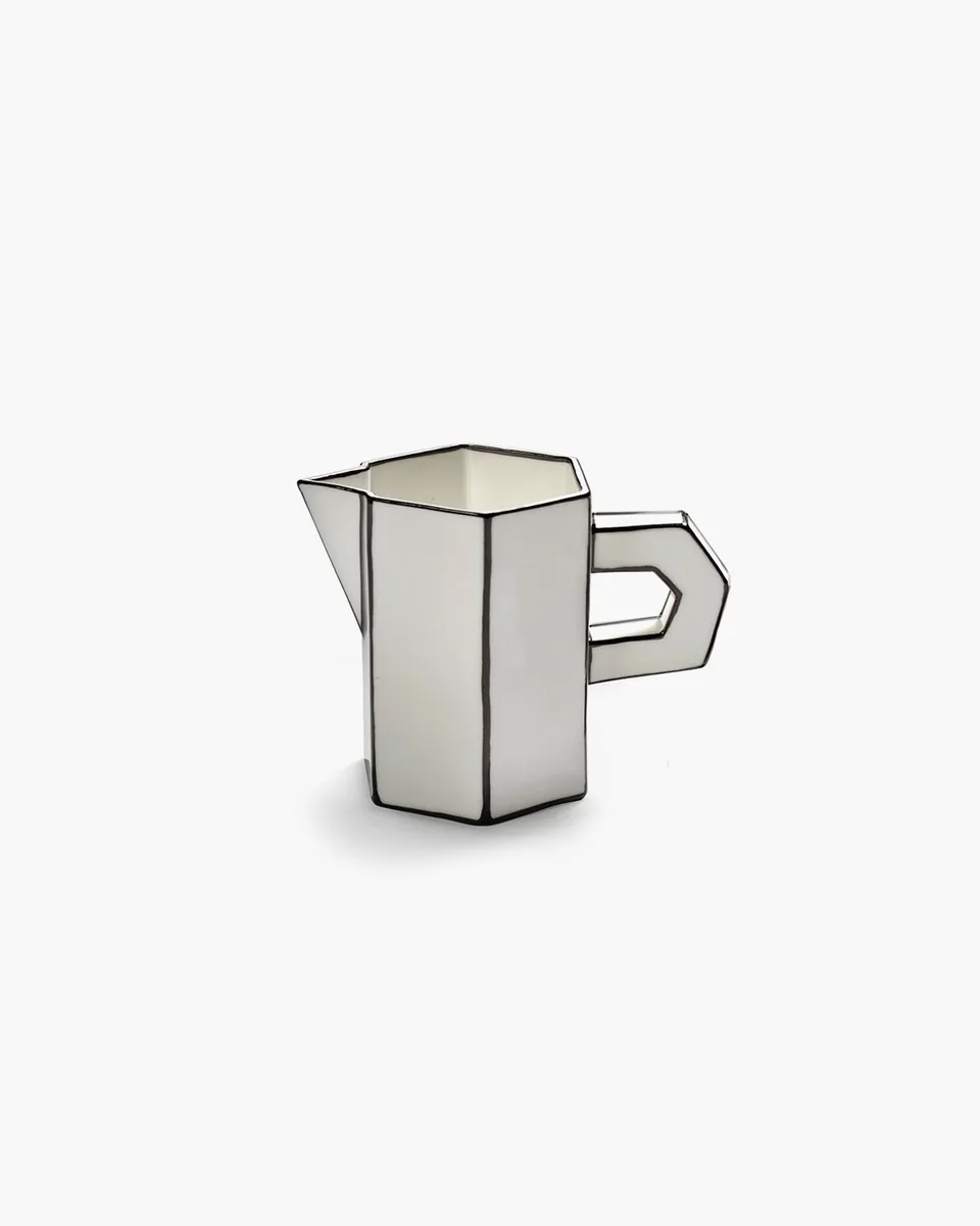 Serax Carte Blanche džbán bílo-černý porcelán