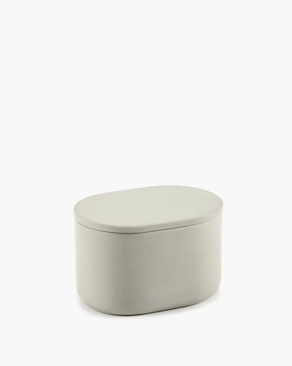 Serax Cose L dóza s víkem béžová porcelán