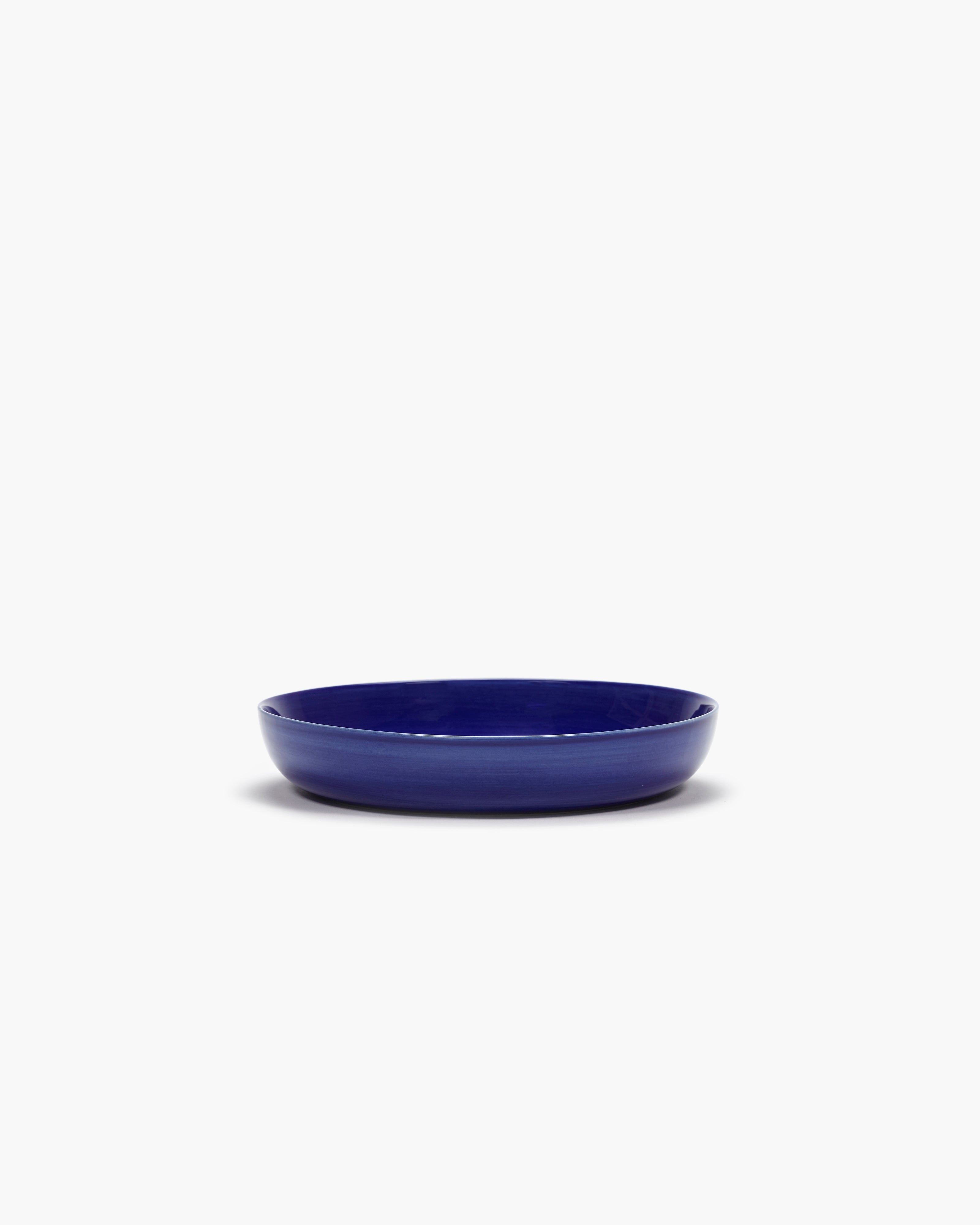 Serax Feast Deep plate dark blue white stripes talíř modrý