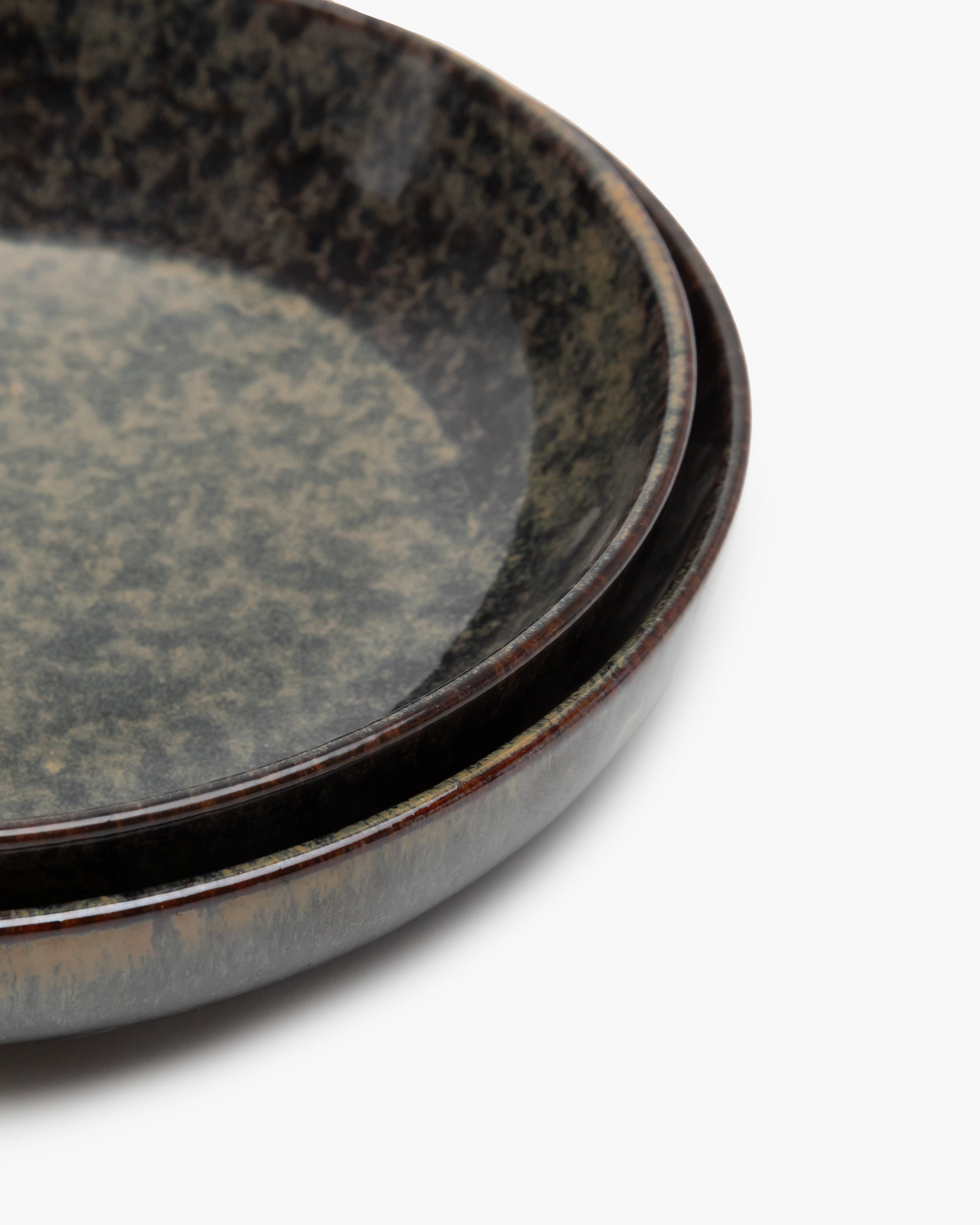 Serax Surface talíř hluboký M indi grey kamenina
