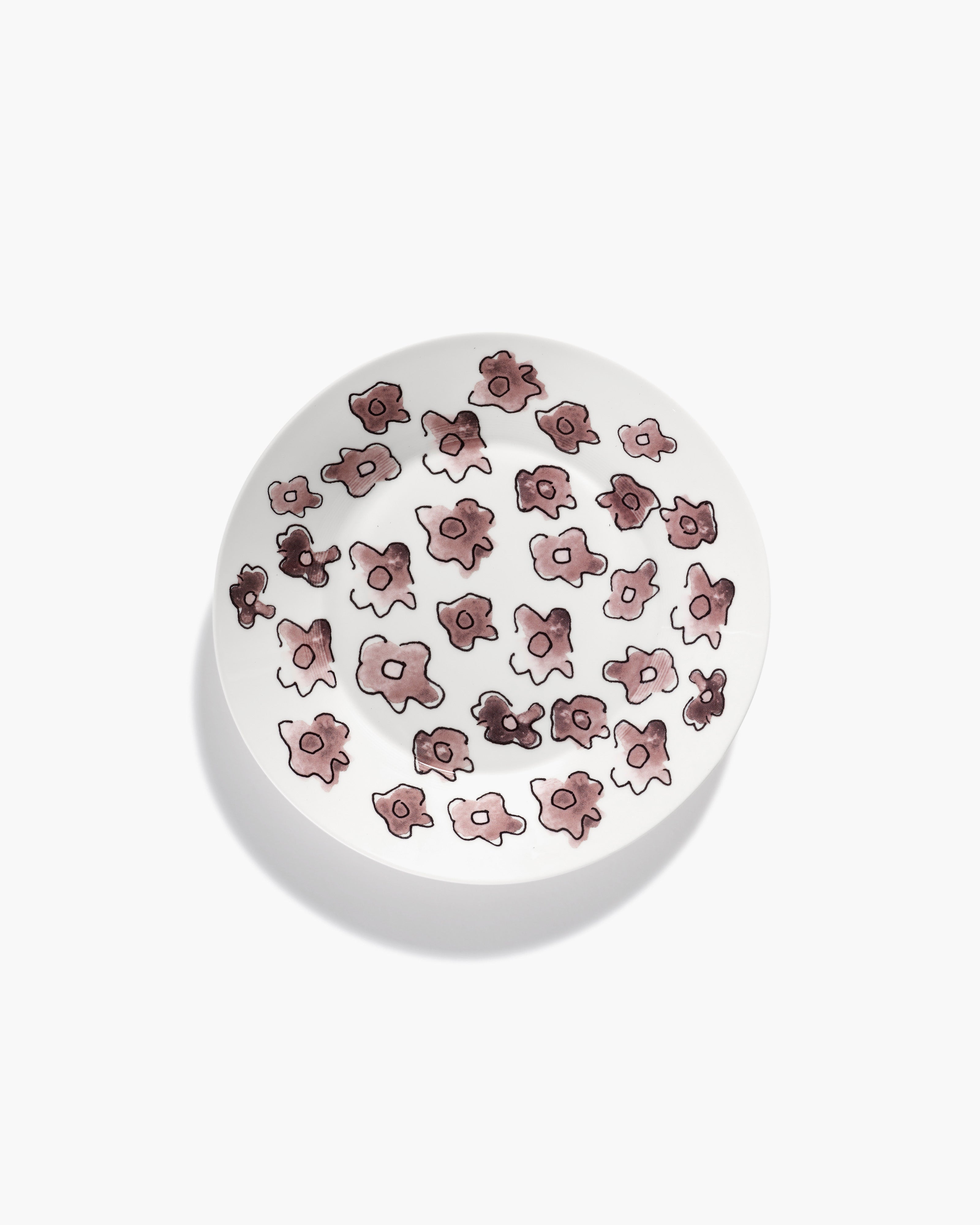 Serax Midnight Flowers hluboký talíř L růžová porcelán