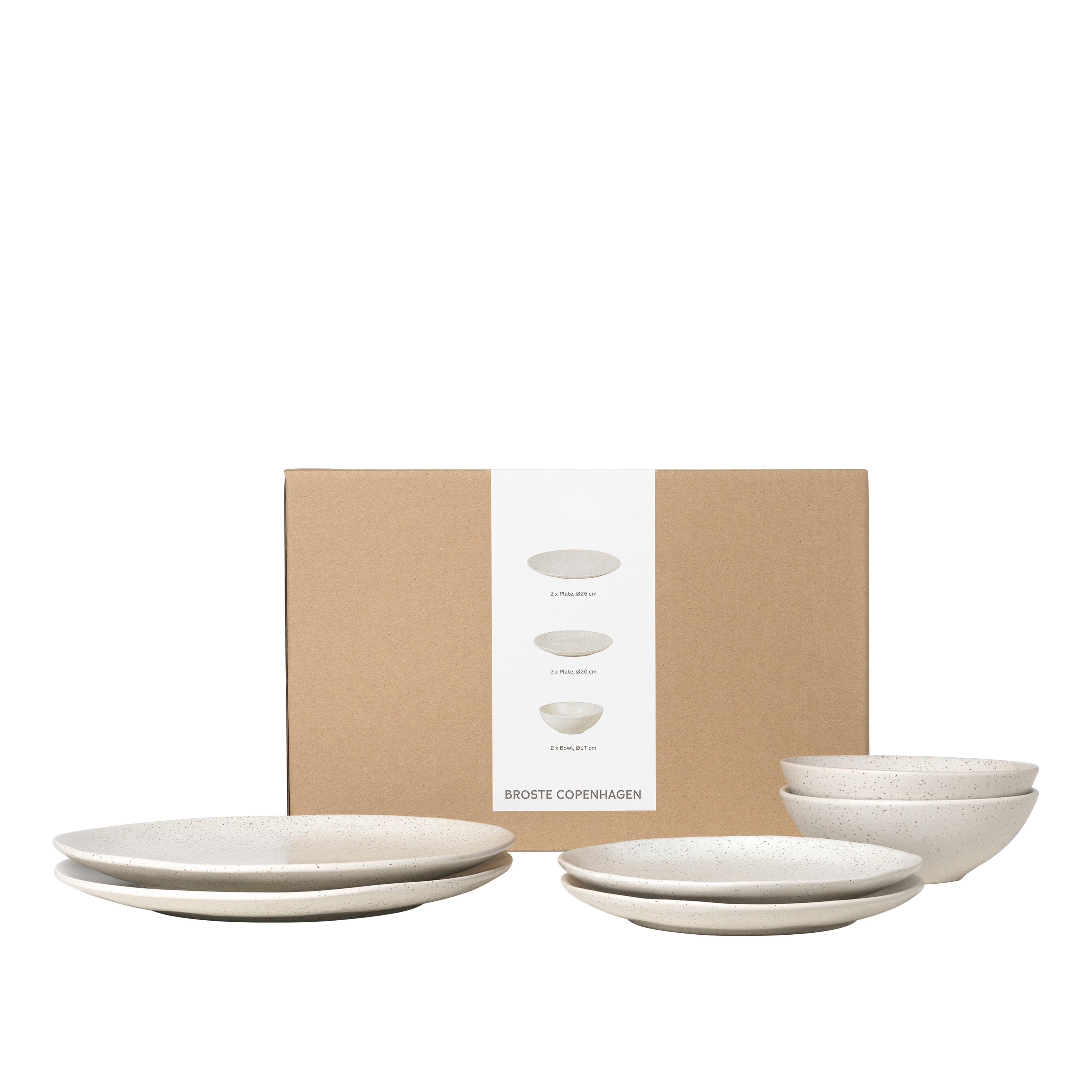 Broste Copenhagen Nordic Vanilla jídelní sada pro 2 kameninová