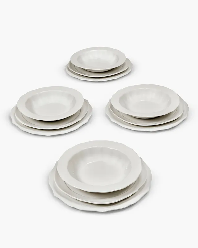 Serax Silhouette jídelní sada 12dílná bílá porcelán