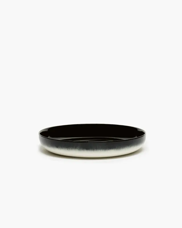 Serax Dé hluboký talíř L porcelán černobílý