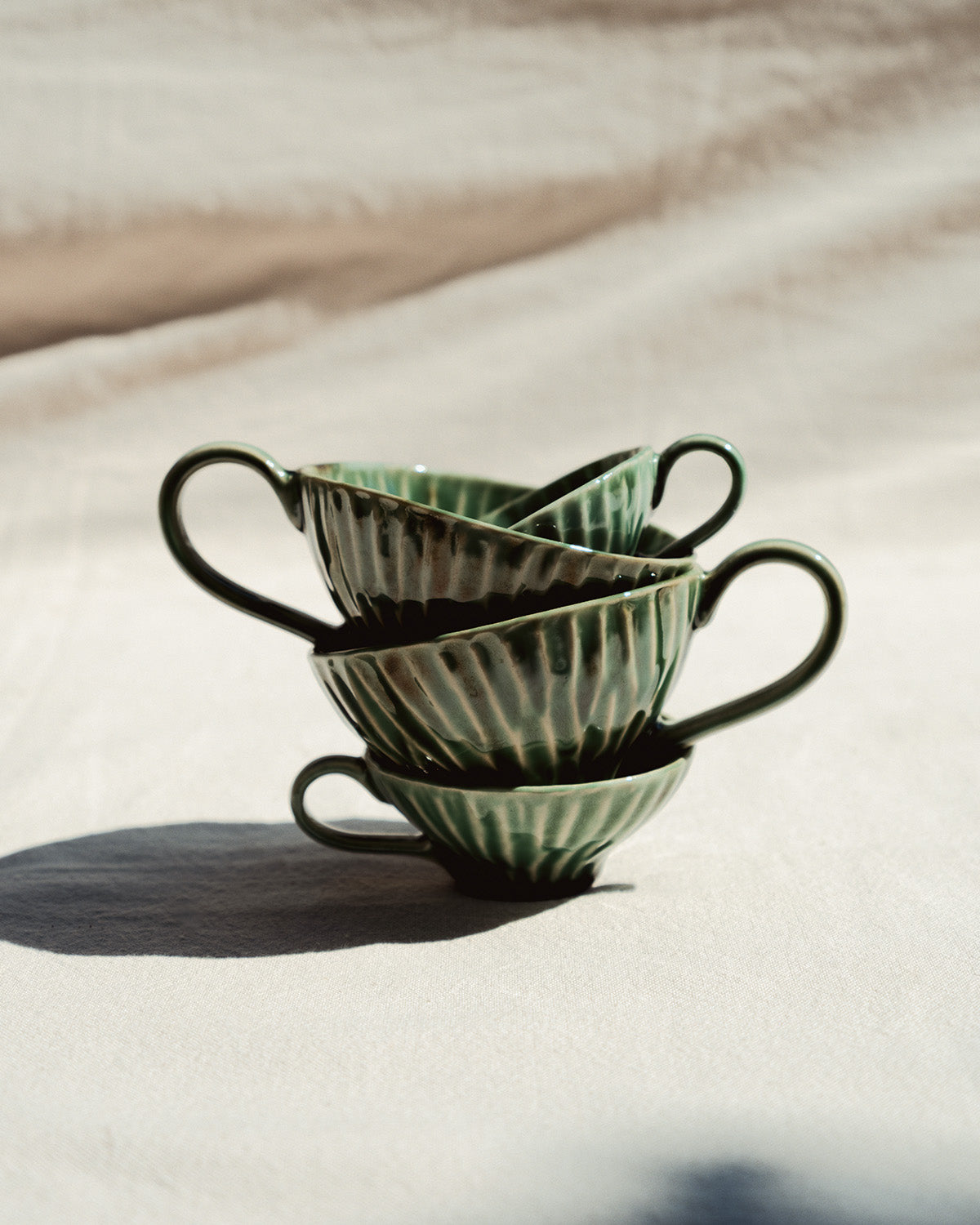 Serax Verde Lanza šálek na cappuccino zelený keramika