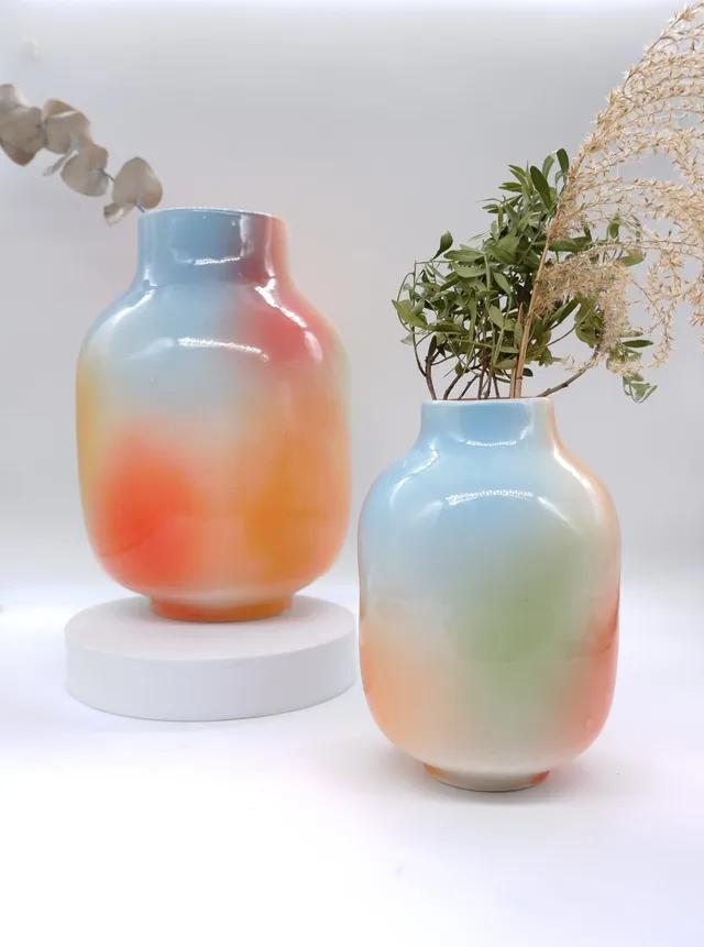 VKUSE Calla Letní Duha váza XL 27 cm barevná