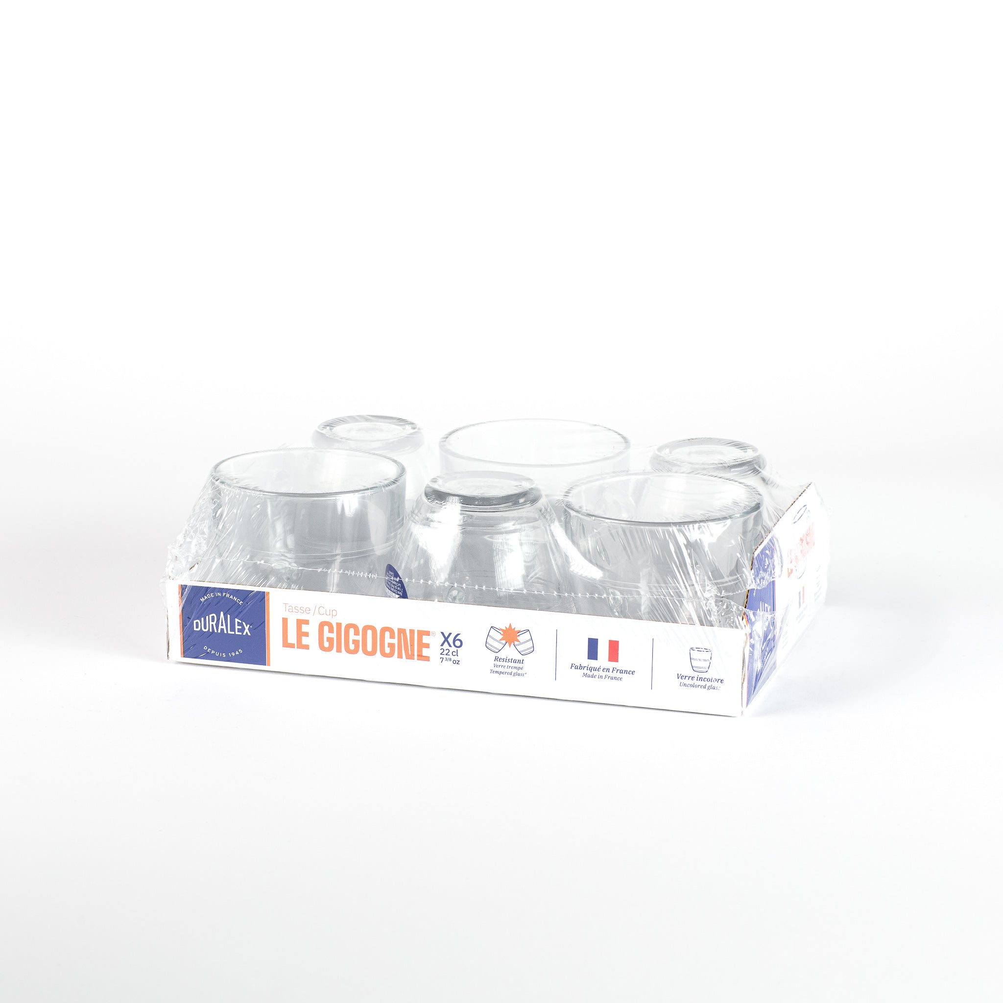 Duralex Le Gigogne sklenice 220 ml 6 ks transparentní