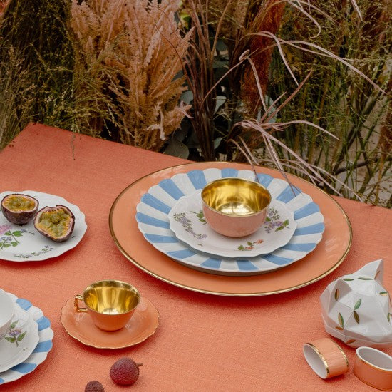 Augarten dezertní talíř 16 cm porcelán zlatý okraj