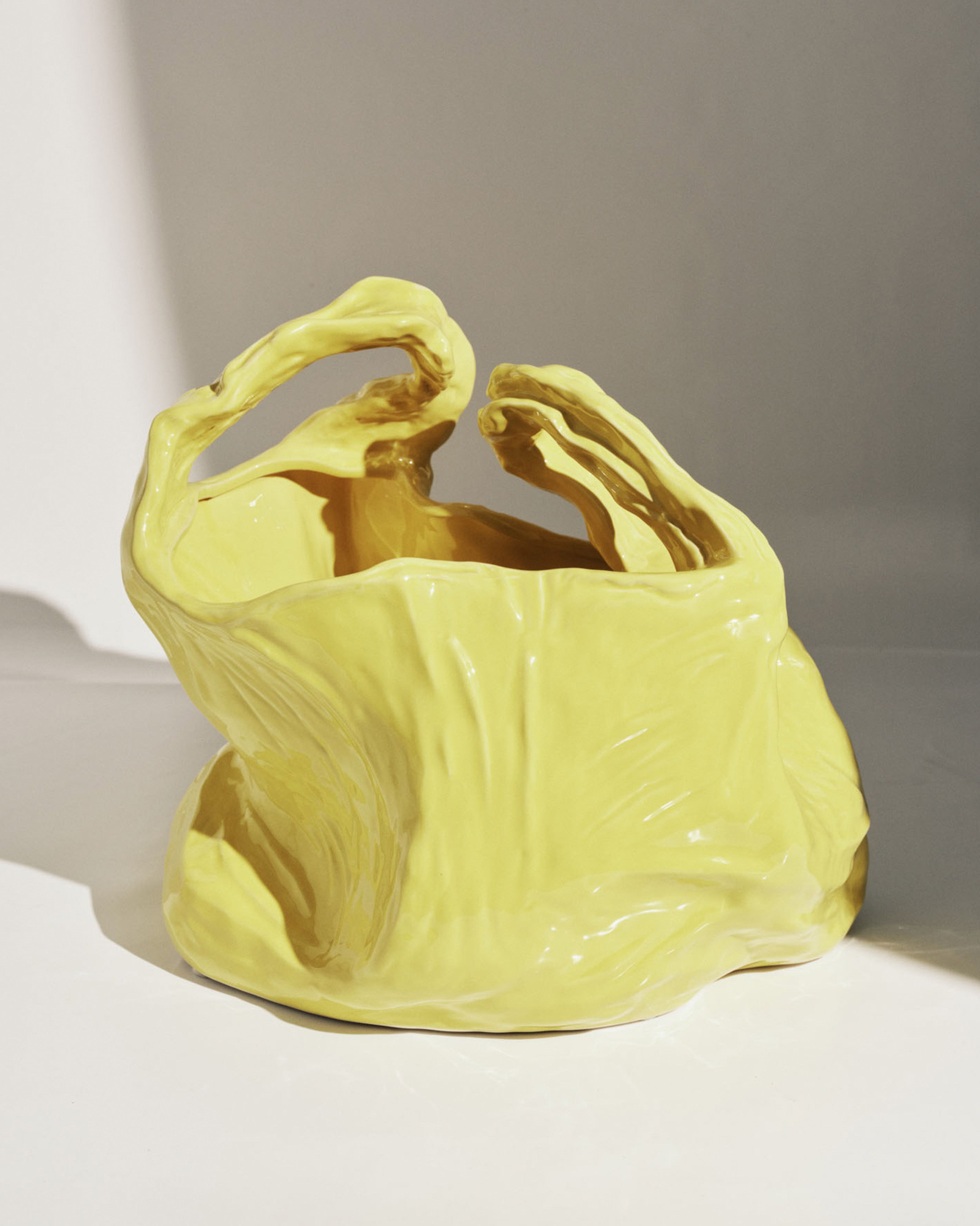 Serax Gala váza L žlutá porcelánová