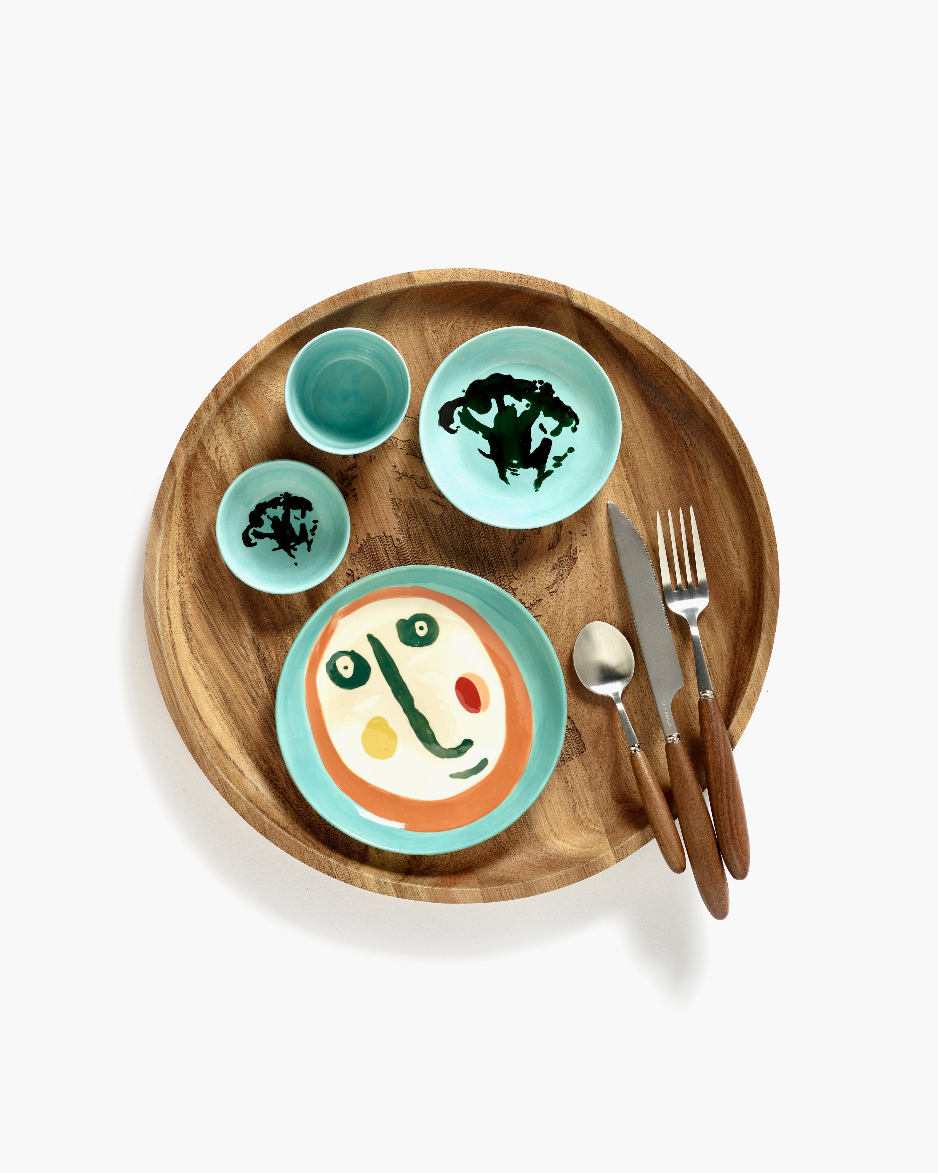 Serax Feast S Broccoli servírovací talíř modrozelený