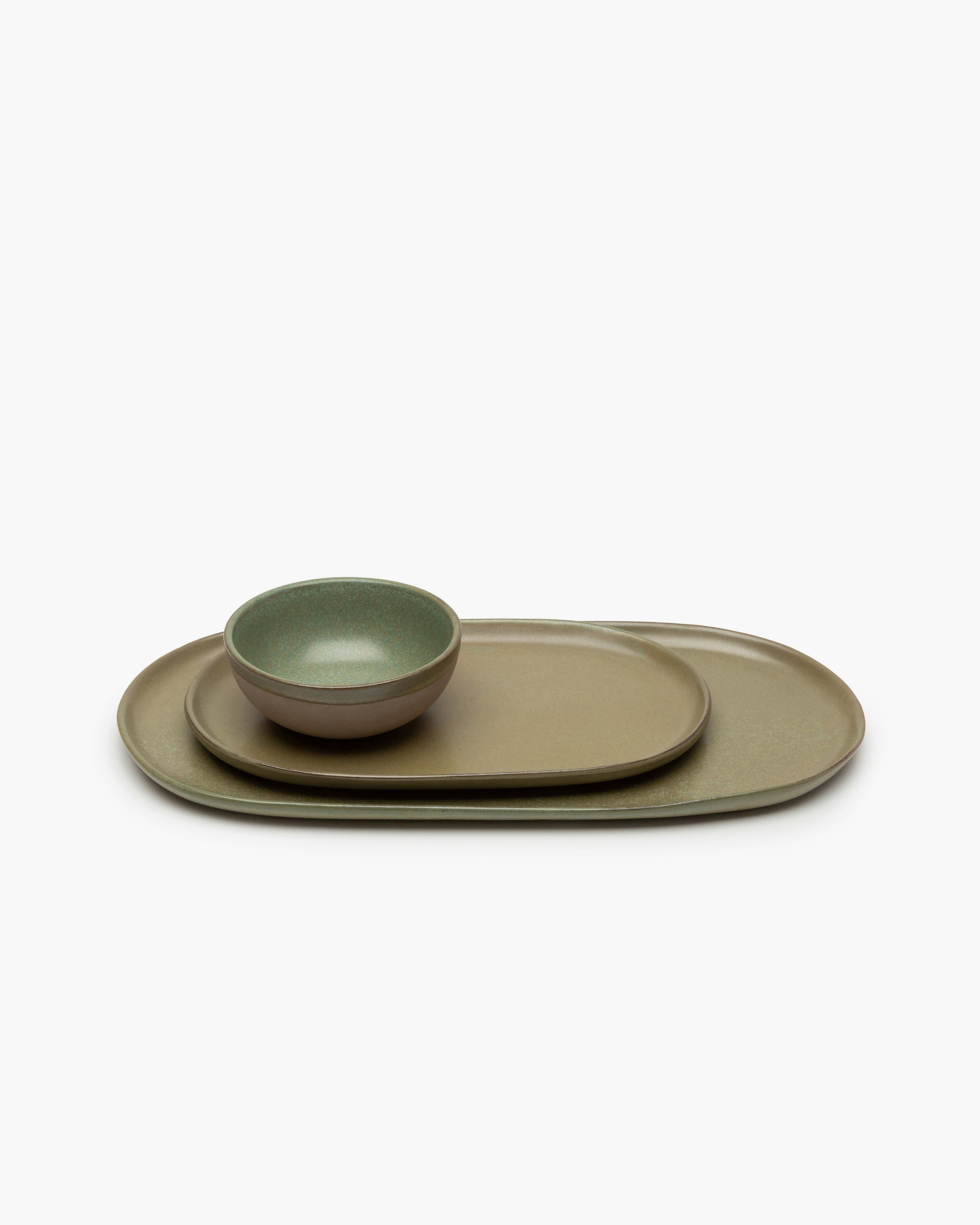 Serax Surface talíř tapas L camo zelený