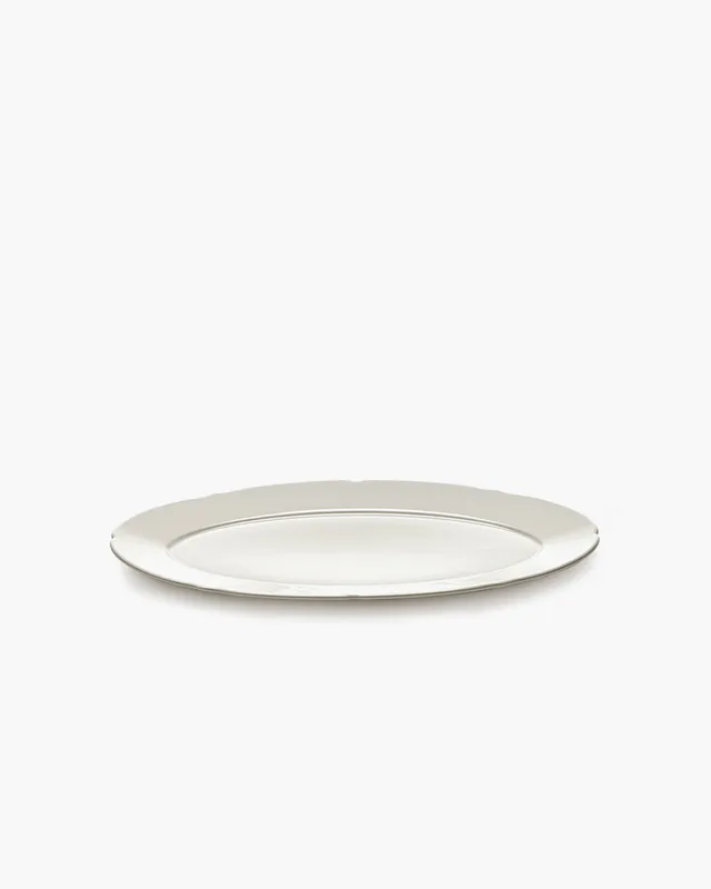 Serax Silhouette oválný talíř M bílý porcelán