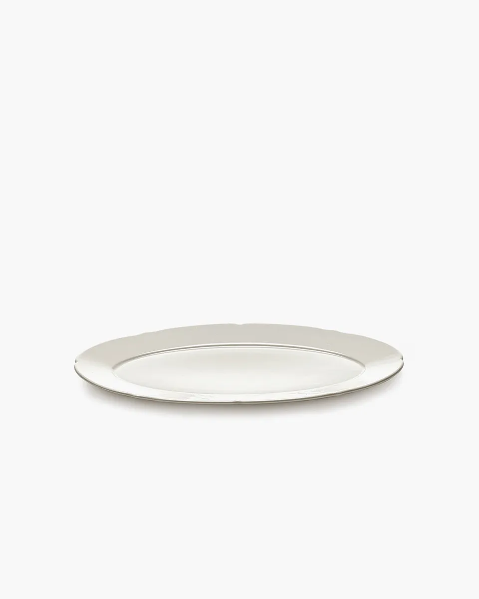 Serax Silhouette oválný talíř M bílý porcelán