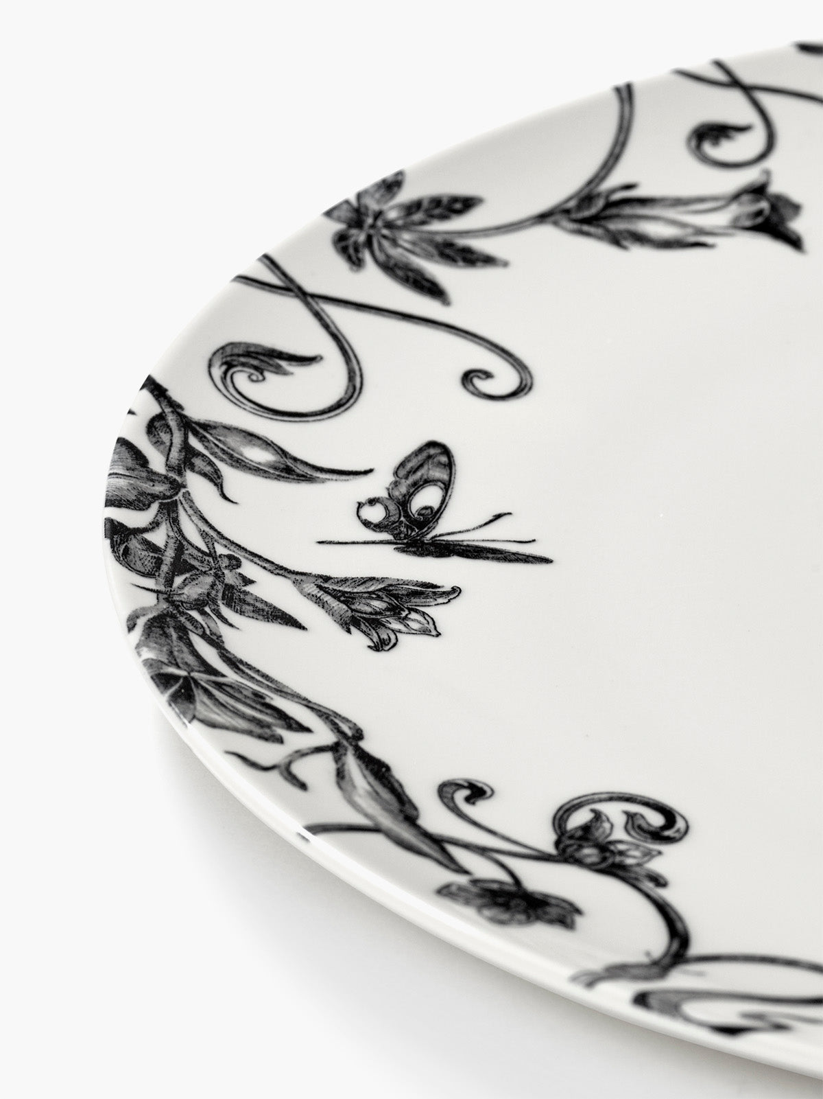 Serax Unity mělký talíř bílo-černý porcelán
