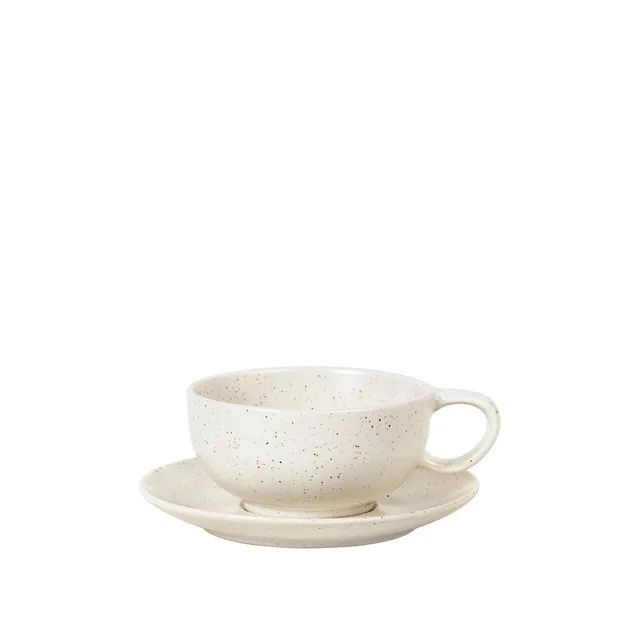 Broste Copenhagen Nordic Vanilla šálek s podšálkem keramický