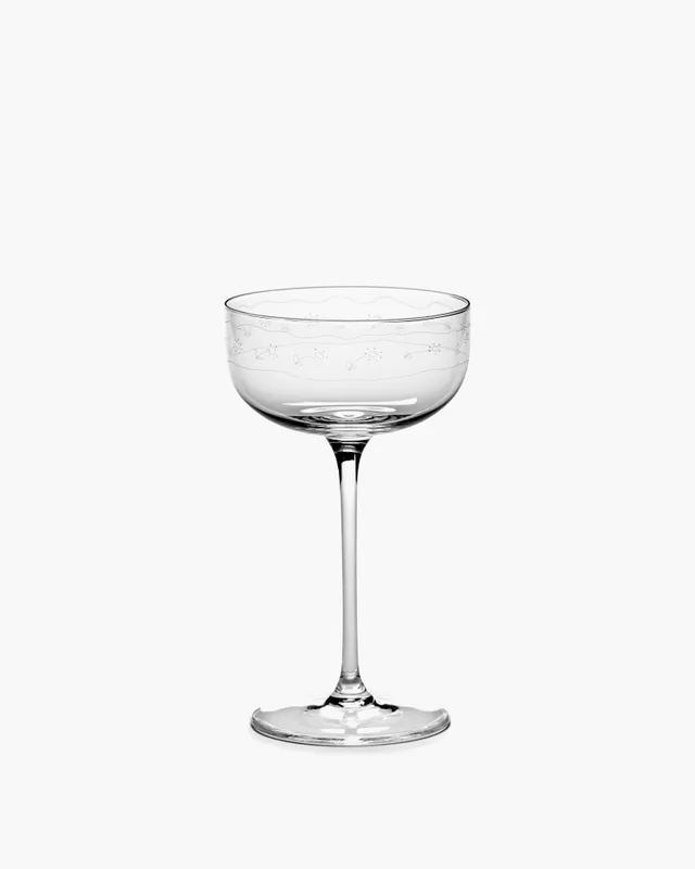 Serax Midnight Flowers Champagne coupe anemone vaniglia