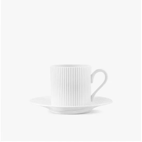 Augarten Plissée šálek na kávu bílý porcelán