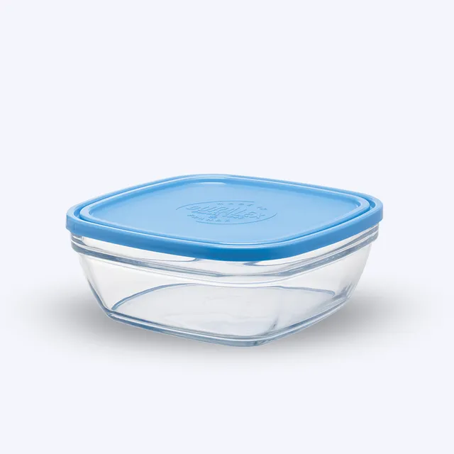 Duralex Freshbox dóza hranatá 2 l s modrým víčkem