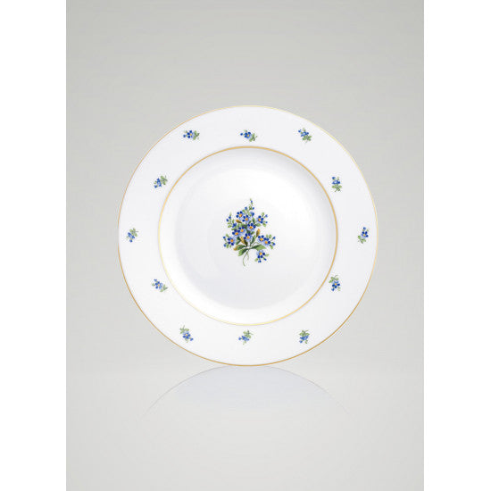 Augarten Schubert jídelní talíř 25 cm bílý pomněnky