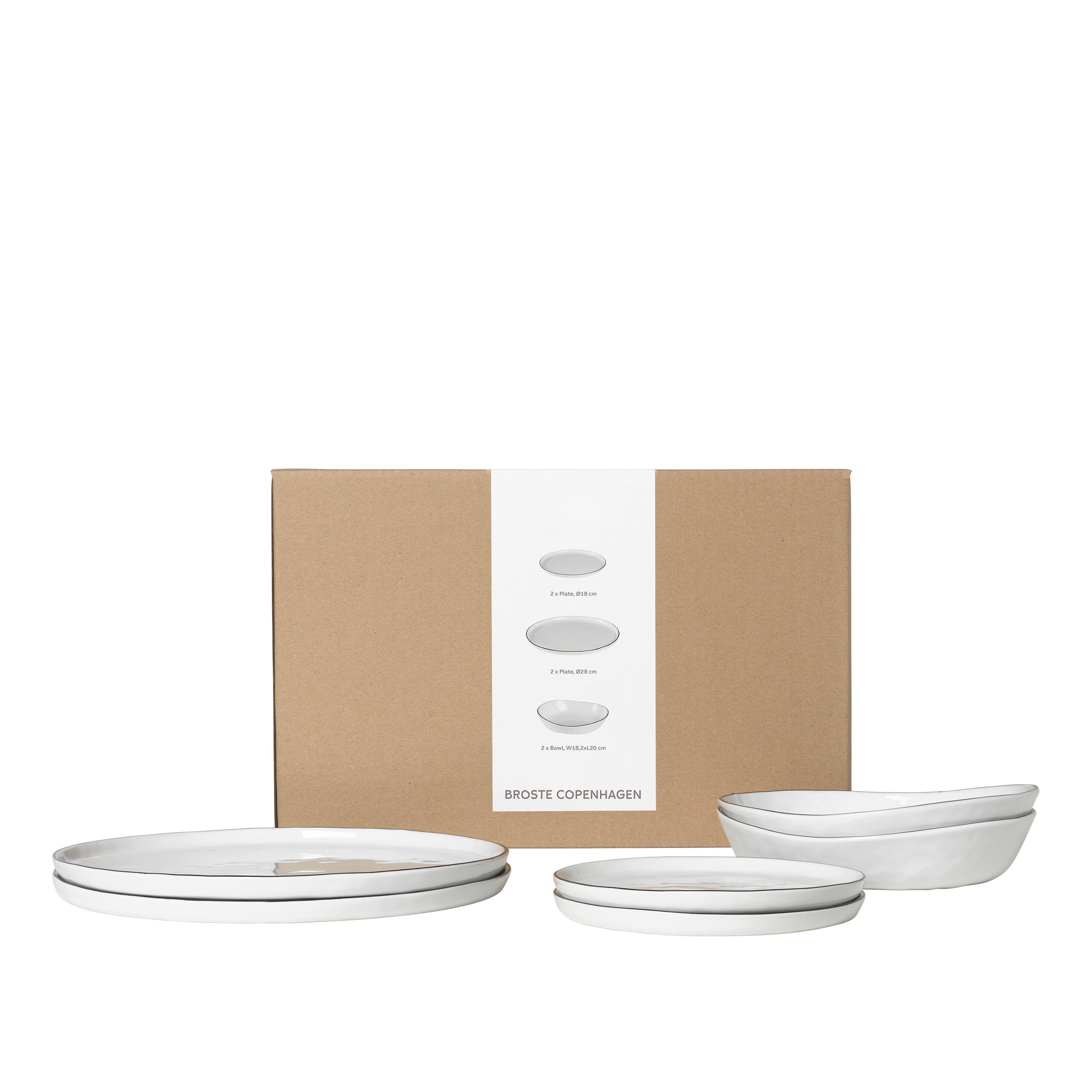 Broste Copenhagen Salt Dinner Set jídelní sada pro dva