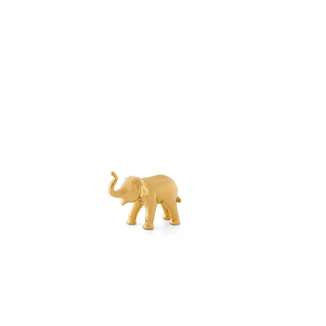 Augarten Baby Elephant standing porcelánová figurka zlatá