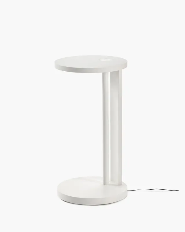 Serax Aura odkládací stolek L s LED bukový off-white