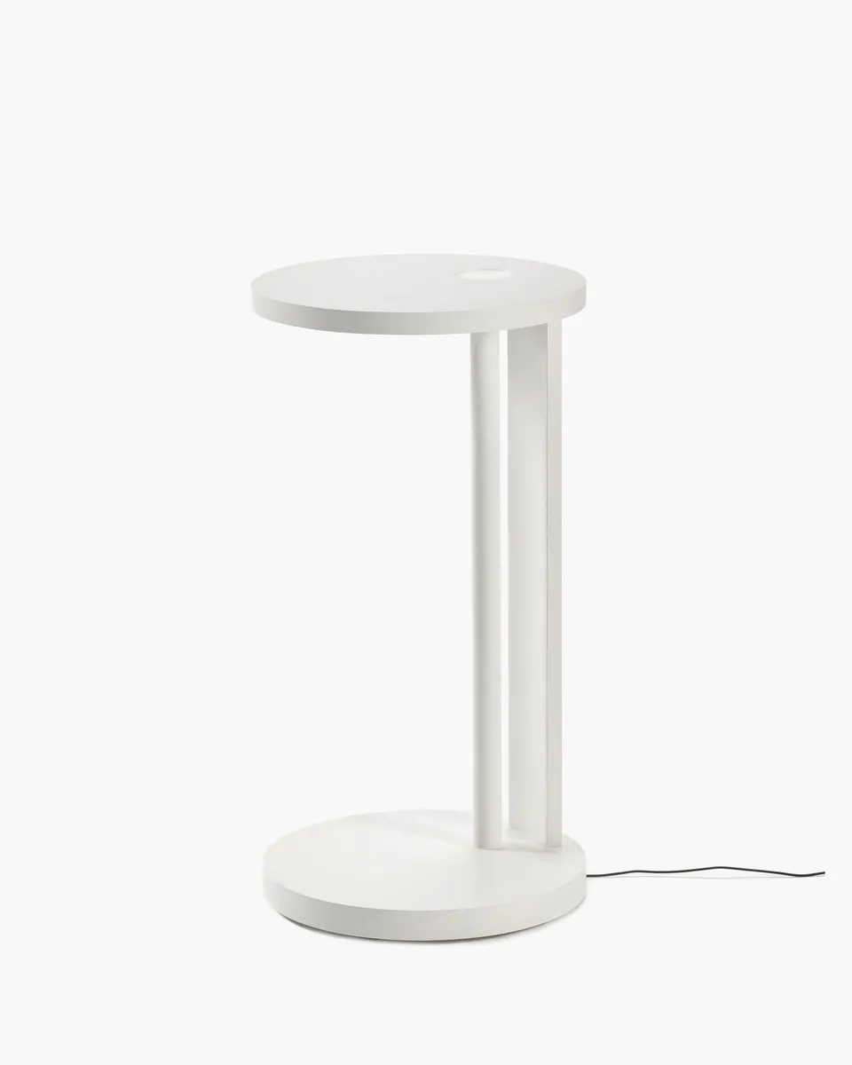 Serax Aura odkládací stolek L s LED bukový off-white