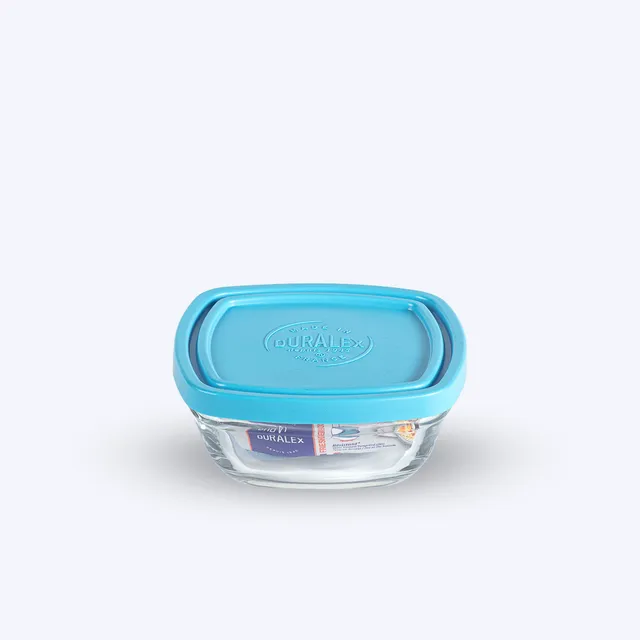 Duralex Freshbox skleněná dóza 30 cl modré víčko