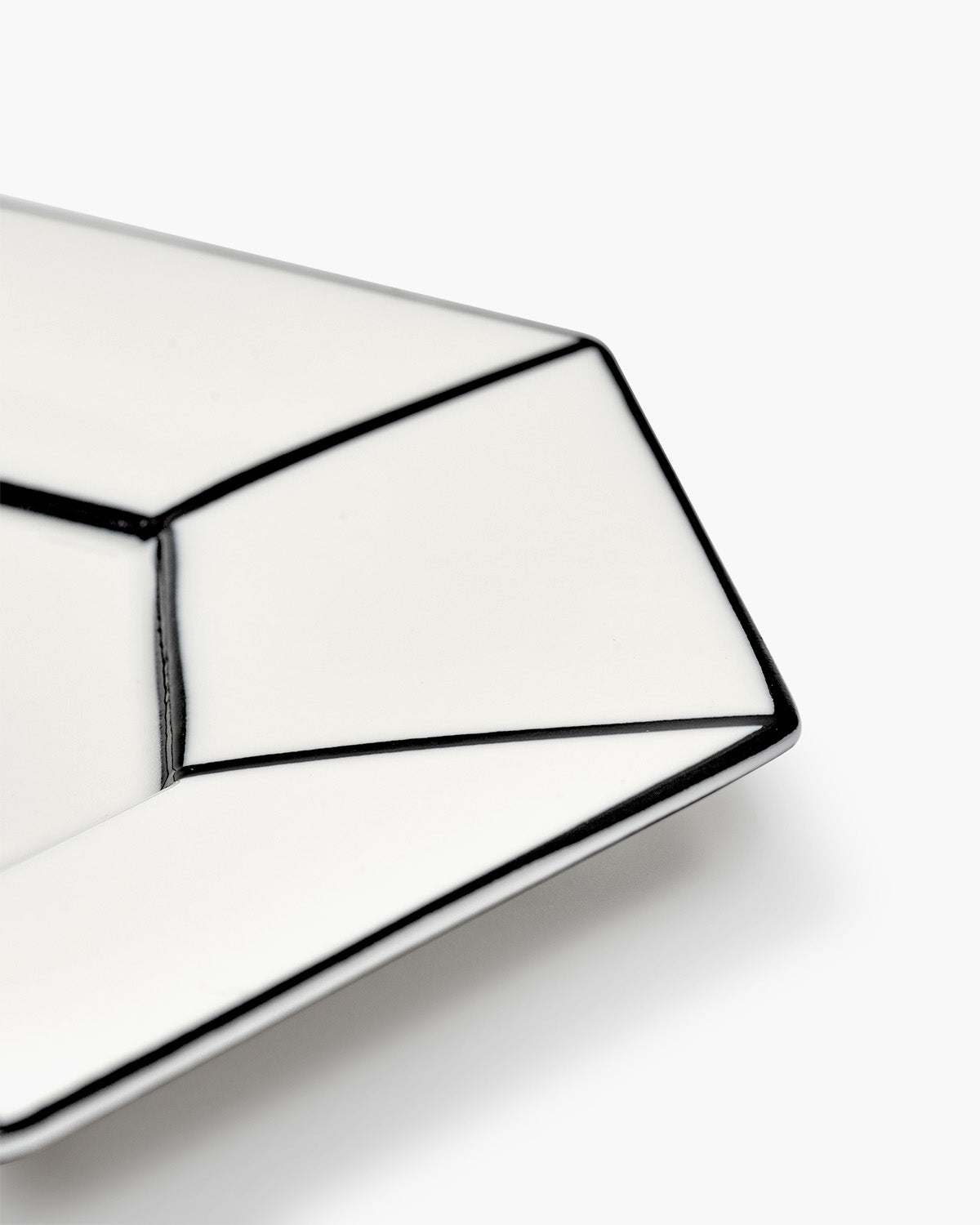 Serax Carte Blanche snídaňový talíř bílo-černý porcelán