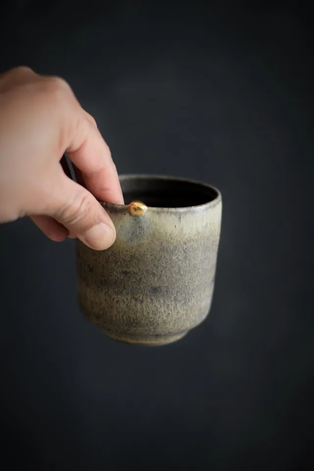 Terra Ceramics Prague MATCHA čajový šálek 200 ml šedý