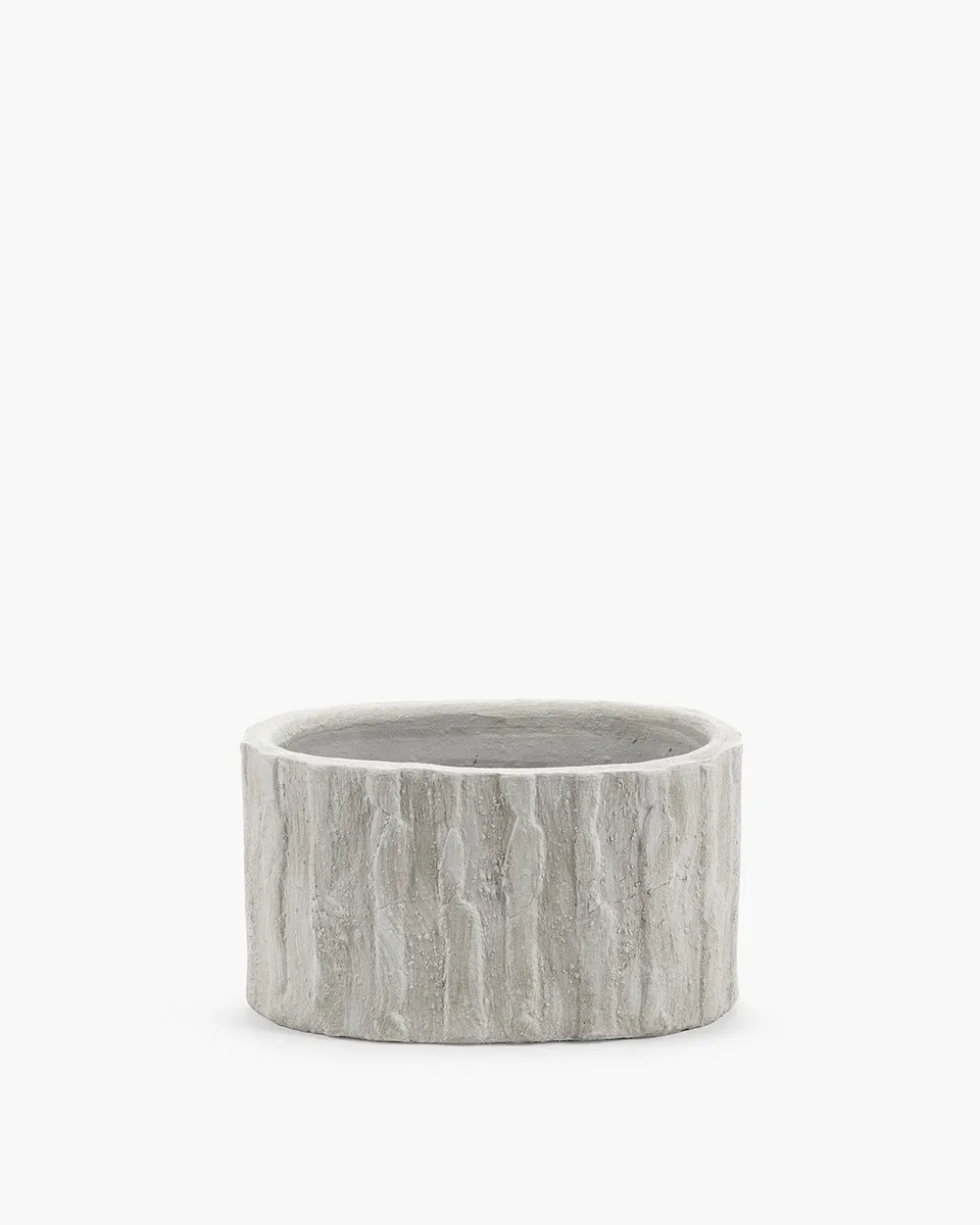 Serax Rift Planter low 03 květináč krémový keramika