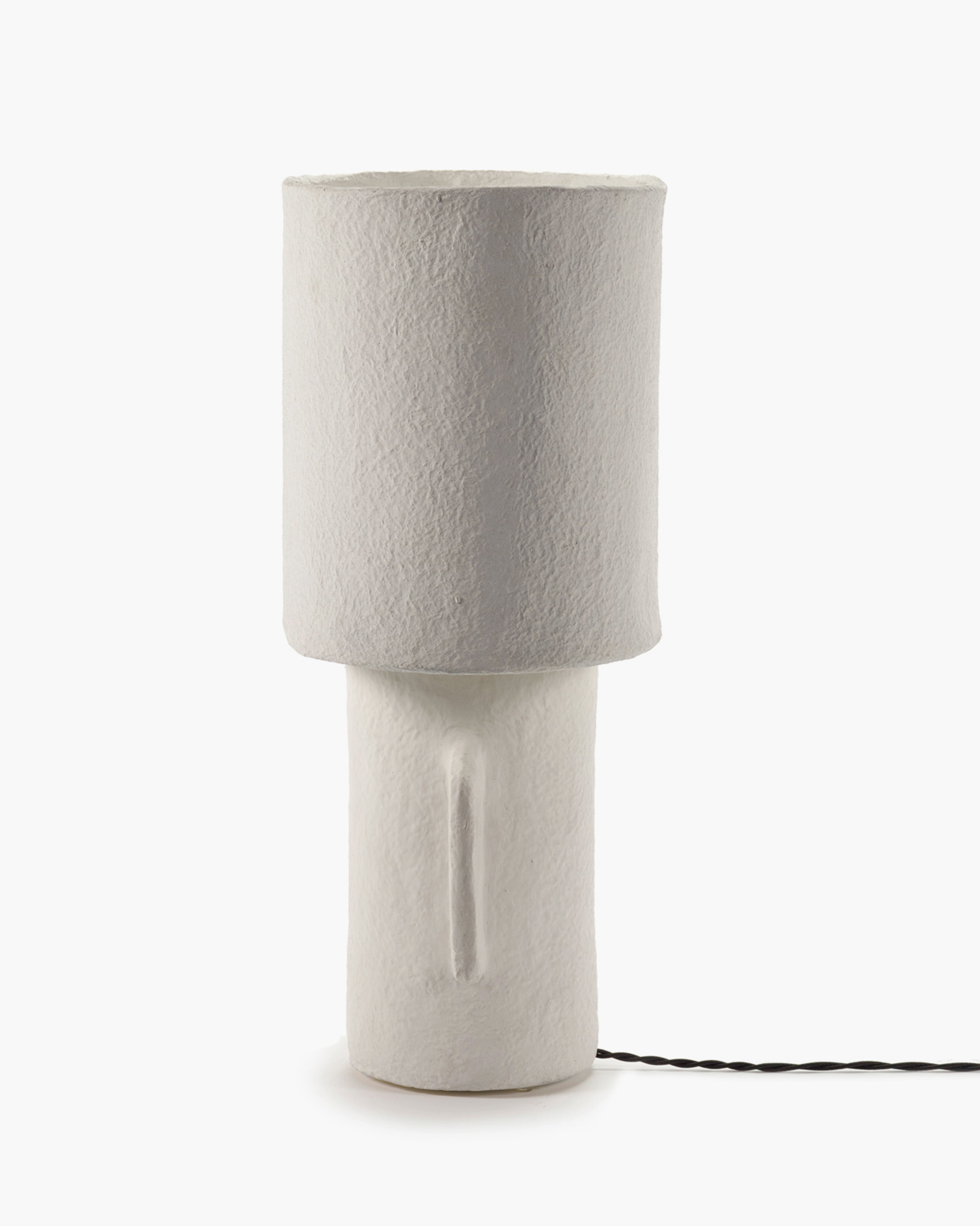 Serax Earth stolní lampa M bílá papír-mâché