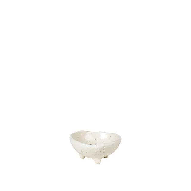 Broste Copenhagen Nordic Vanilla miska na nožkách krémová