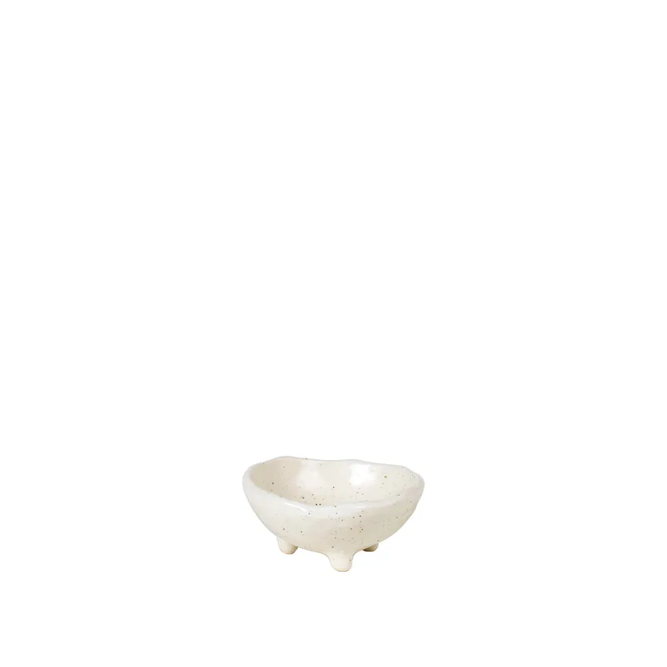 Broste Copenhagen Nordic Vanilla miska na nožkách krémová