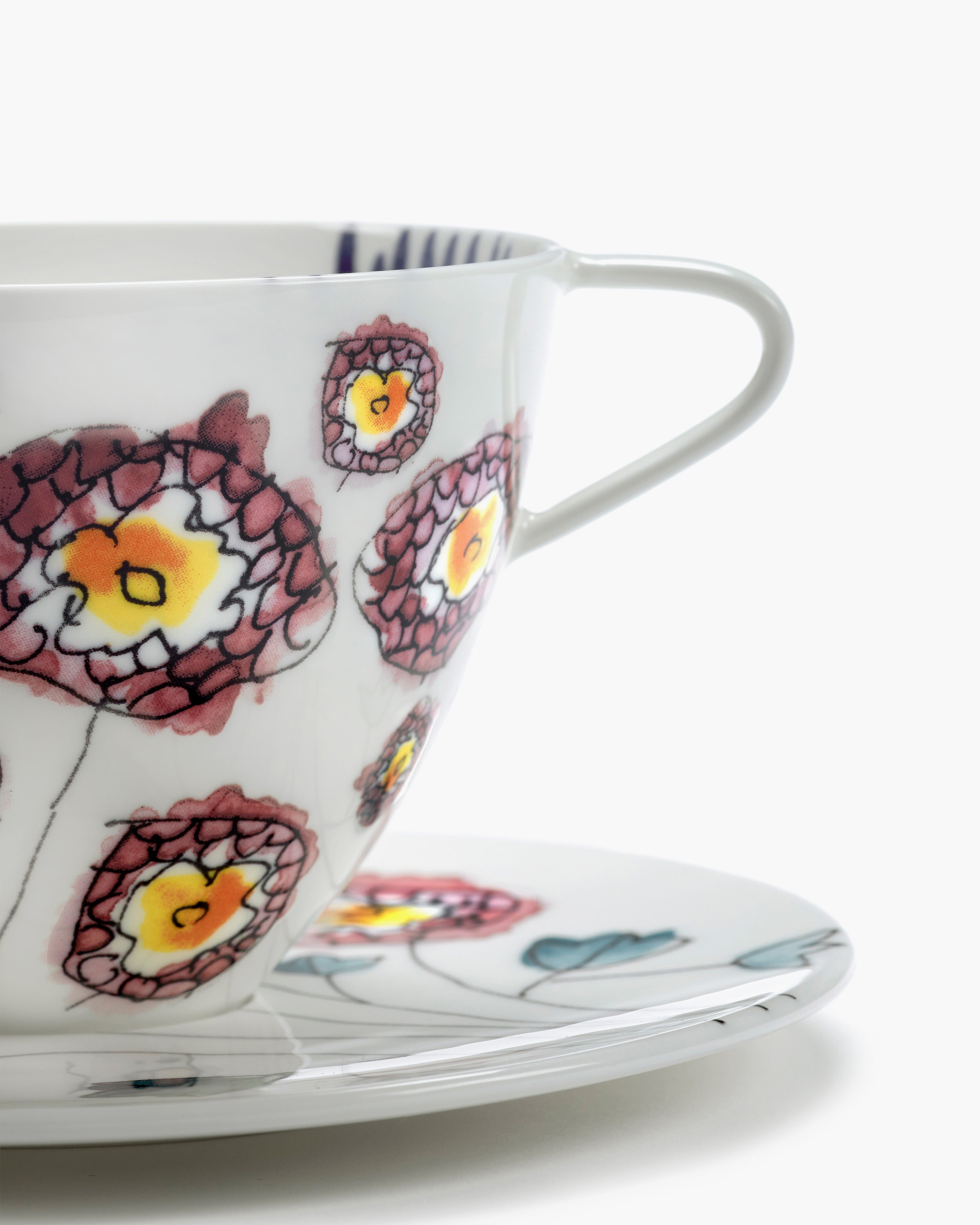 Serax Midnight Flowers Anemone cappuccino šálek mléčný