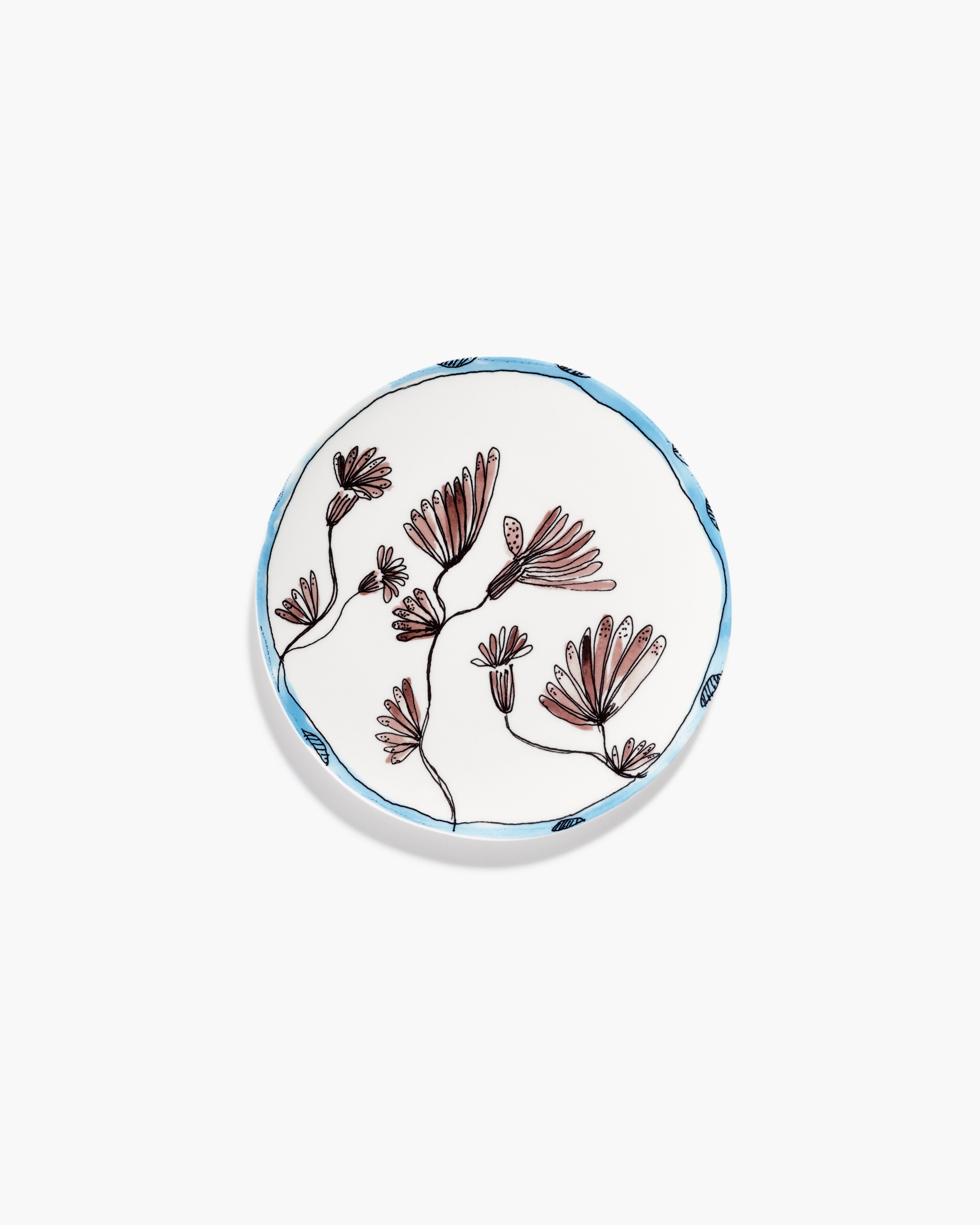 Serax Midnight Flowers Camelia talíř lilek porcelán