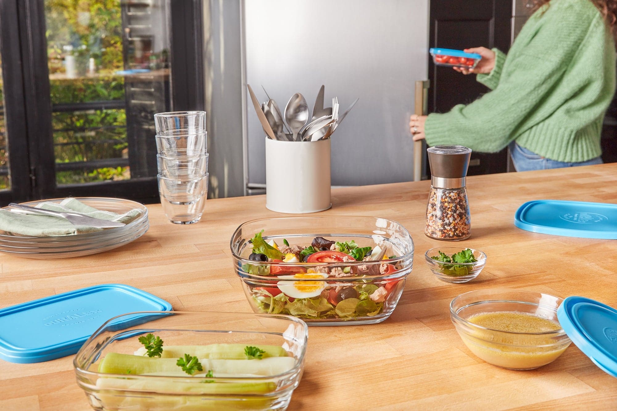 Duralex Freshbox dózy obdélníkové 4 ks sada mix