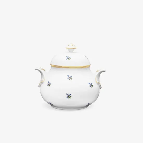 Augarten Schubert cukřenka velká bílá porcelán