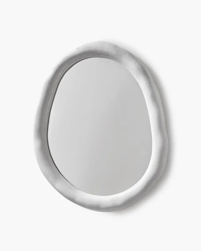 Serax Rosie Mirror 02 kameninové zrcadlo bílé