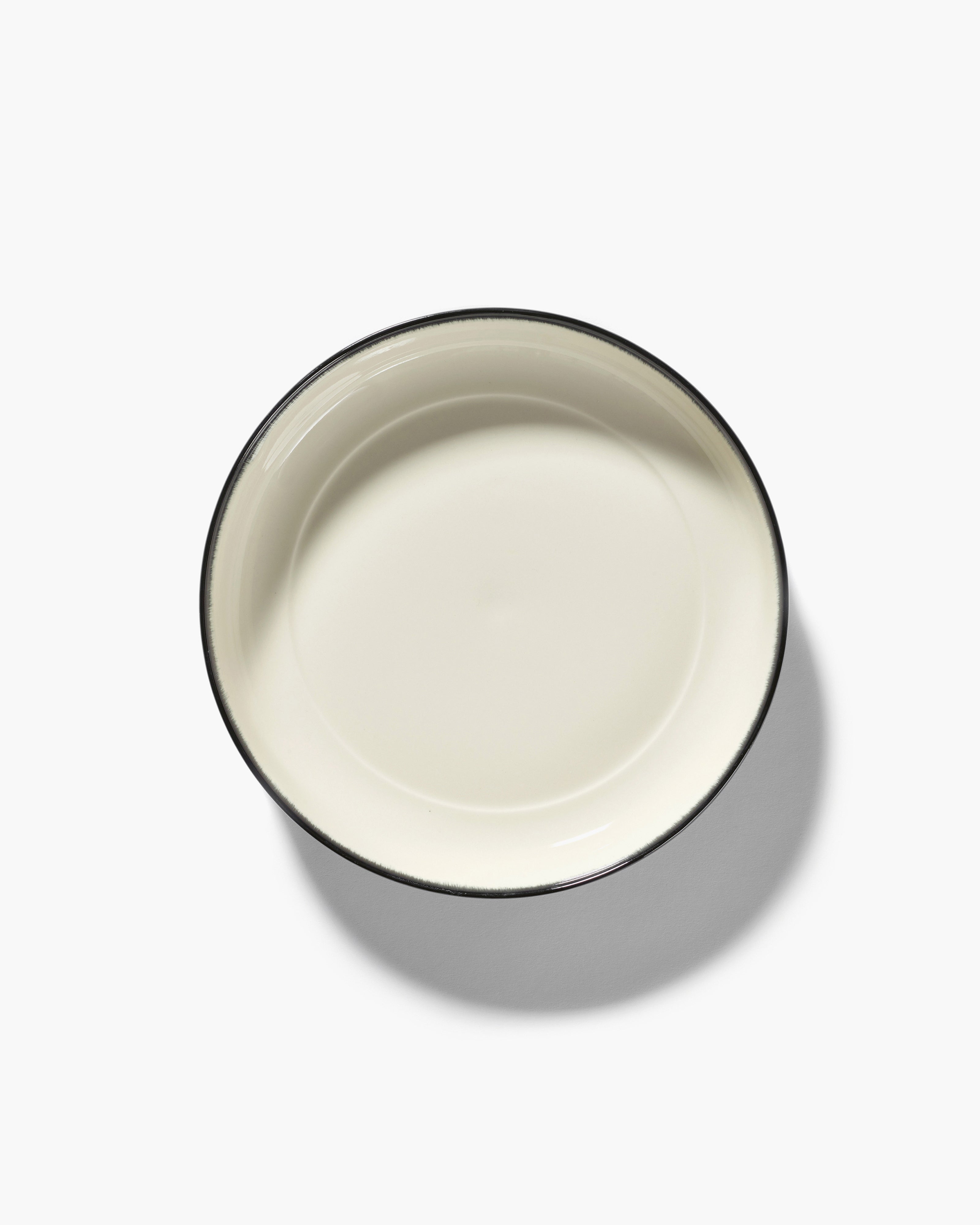 Serax Dé hluboký talíř L bílo černý porcelán