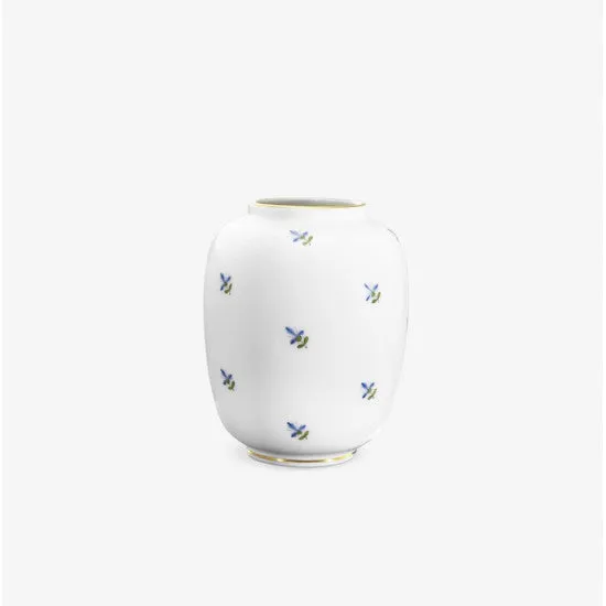 Augarten Lampion porcelánová váza modrá chrpa
